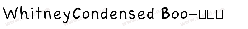 WhitneyCondensed Boo字体转换